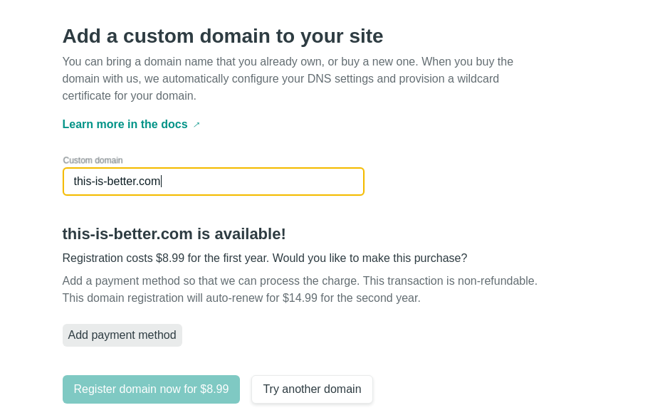 Custom Domain