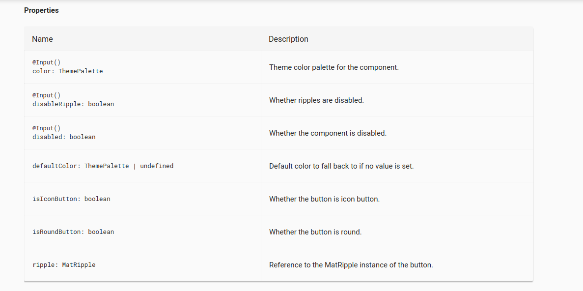 Button Properties