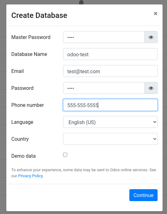 Database Create