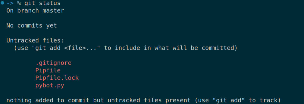 git status